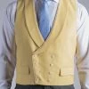 Double Breasted Wool Waistcoat With Piping - Yellow -Clothing store DoubleBreastedWoolWaistcoatwithPiping Yellow 7abc7059 f3ed 4f42 a962 55765ca56f1e