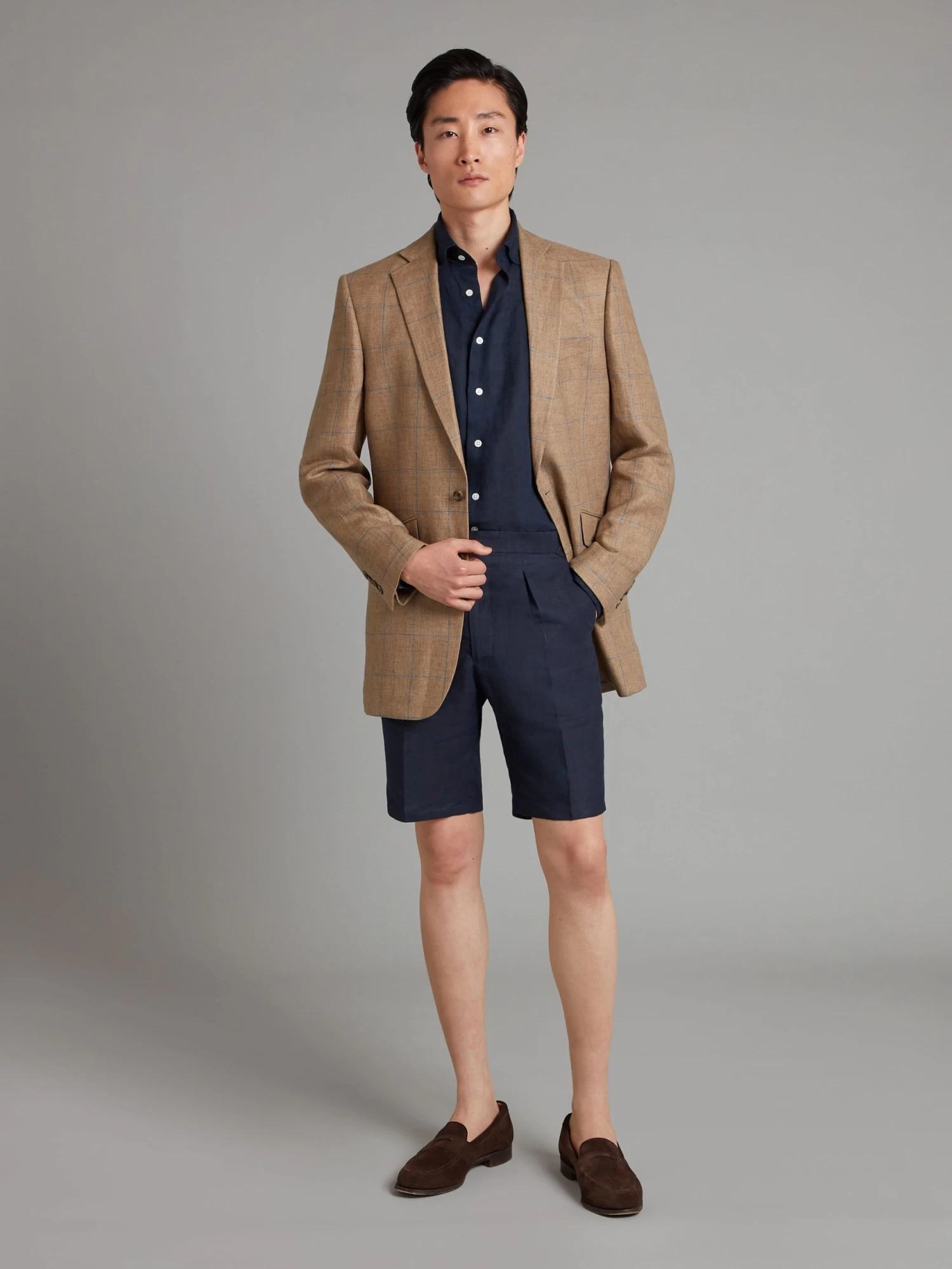 Eaton Jacket Linen - Beige Windowpane 8 Eaton Jacket Linen - Beige Windowpane - Image 6