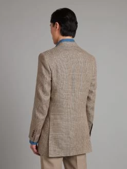 Eaton Jacket Prince Of Wales Linen - Brown -Clothing store Eaton Jacket Prince Of Wales Linen Brown 07 8d1b68ee 1ad3 4ac0 b018 a338df0ddd1b