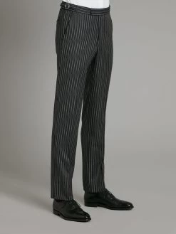 Flat Front Morning Trousers - Classic Striped