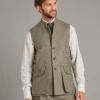 Gilet - Nailhead Tweed - Cool Sage -Clothing store GILLETCOLOURGRADED