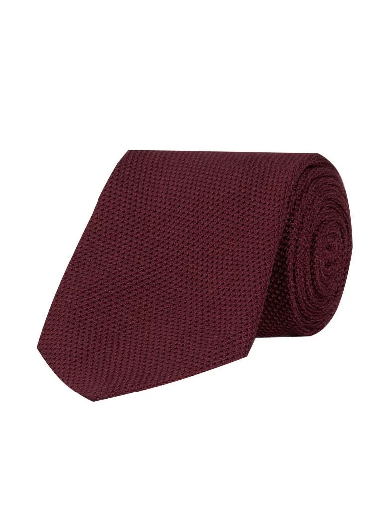 Grenadine Silk Tie - Burgundy 3 Grenadine Silk Tie - Burgundy