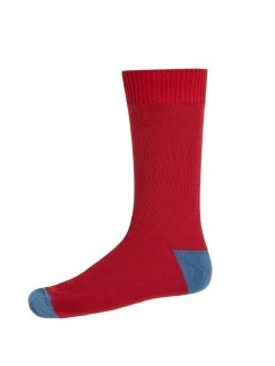 Heel And Toe Socks Redcurrant/Cornflour