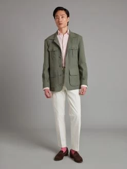 Hemingway Jacket - Solibiati Linen Green