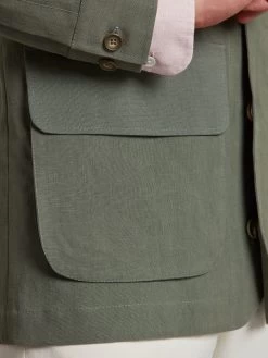 Hemingway Jacket - Solibiati Linen Green -Clothing store Hemingway Jacket Solibiati Linen Green 04 5de1be5c d95a 4771 89cf b16b44053746