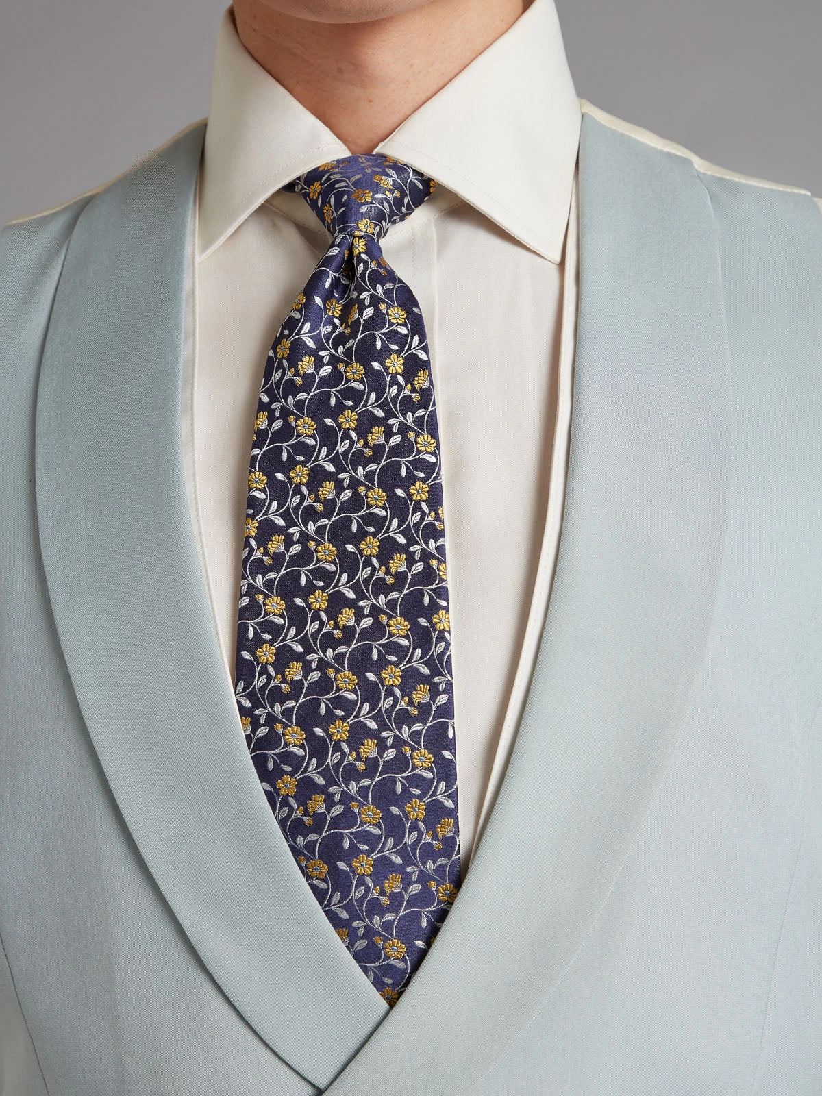 Lightweight Double Breasted Waistcoat - Soft Silk Duck Egg Blue 5 Lightweight Double Breasted Waistcoat - Soft Silk Duck Egg Blue - Image 3