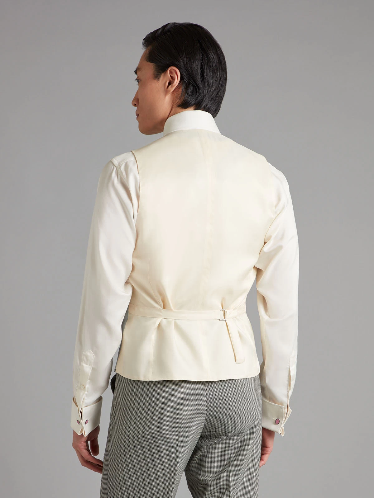 Lightweight Double Breasted Waistcoat - Soft Silk Duck Egg Blue 7 Lightweight Double Breasted Waistcoat - Soft Silk Duck Egg Blue - Image 5