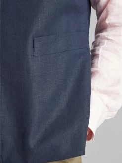 Linen Gilet With Zip - Navy -Clothing store Linen Gilet with Zip Navy 02 6b64d801 e22e 4168 b785 72b4ef6091b5