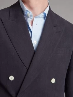 Lombard Double Breasted Jacket - Solbiati Linen Navy 15 Lombard Double Breasted Jacket - Solbiati Linen Navy -Clothing store LombardDoubleBreastedSuit SolbiatiLinenNavy 2801