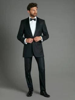 Luxury Whittaker Dinner Jacket - Black Wool/Silk