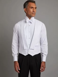 Marcella Waistcoat, Backless - White