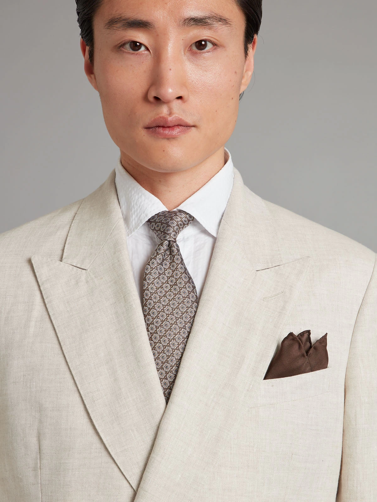 Lombard Double Breasted Suit – OatmealLinen 4 Lombard Double Breasted Suit – OatmealLinen - Image 2