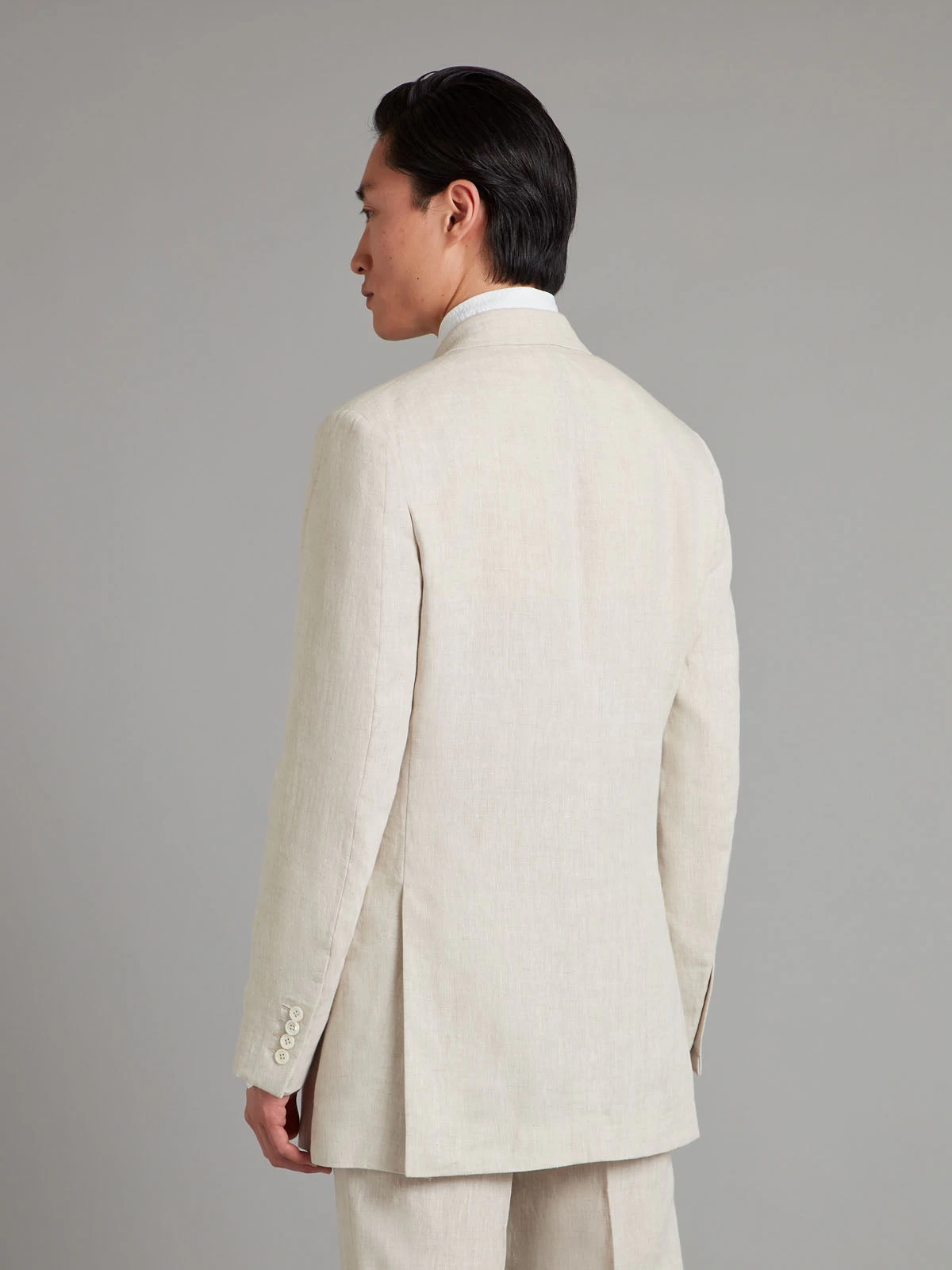 Lombard Double Breasted Suit – OatmealLinen 5 Lombard Double Breasted Suit – OatmealLinen - Image 3