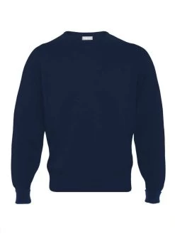 Merino Crew Neck Jumper - Dark Navy