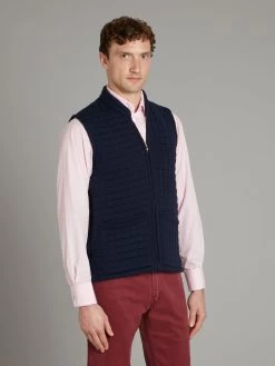 Quilted Thermatex Gilet - Navy