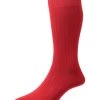 Short Pantherella Cotton Socks - Red -Clothing store ShortPantherellaCottonSocks Red