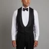 Single Breasted Evening Waistcoat - Black