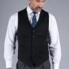 Single Breasted Morning Waistcoat - Black