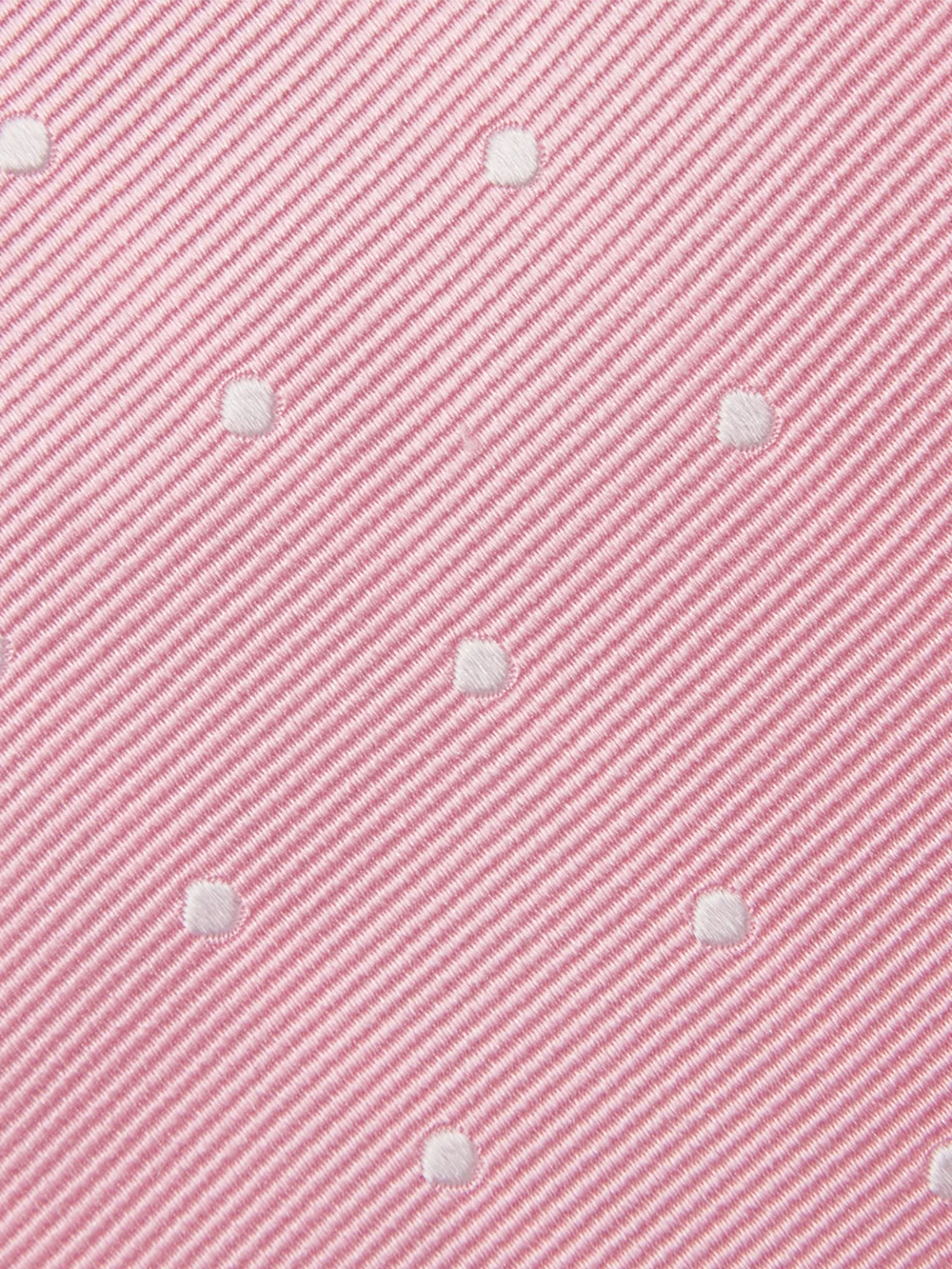 Twill Silk Tie, Spot - Pink 4 Twill Silk Tie, Spot - Pink - Image 2