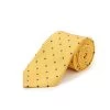 Twill Silk Tie, Spot - Yellow/ Navy
