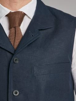 Linen Gilet - Navy -Clothing store amcwkksouedjw3uhzlkv 45acfe83 2748 473f b2ed 9a36598383cd