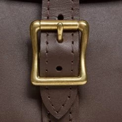 Best Leather Cartridge Bag - Dark Brown -Clothing store best leather cartridge bag buckle