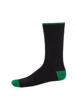 Heel And Toe Socks Black / Emerald