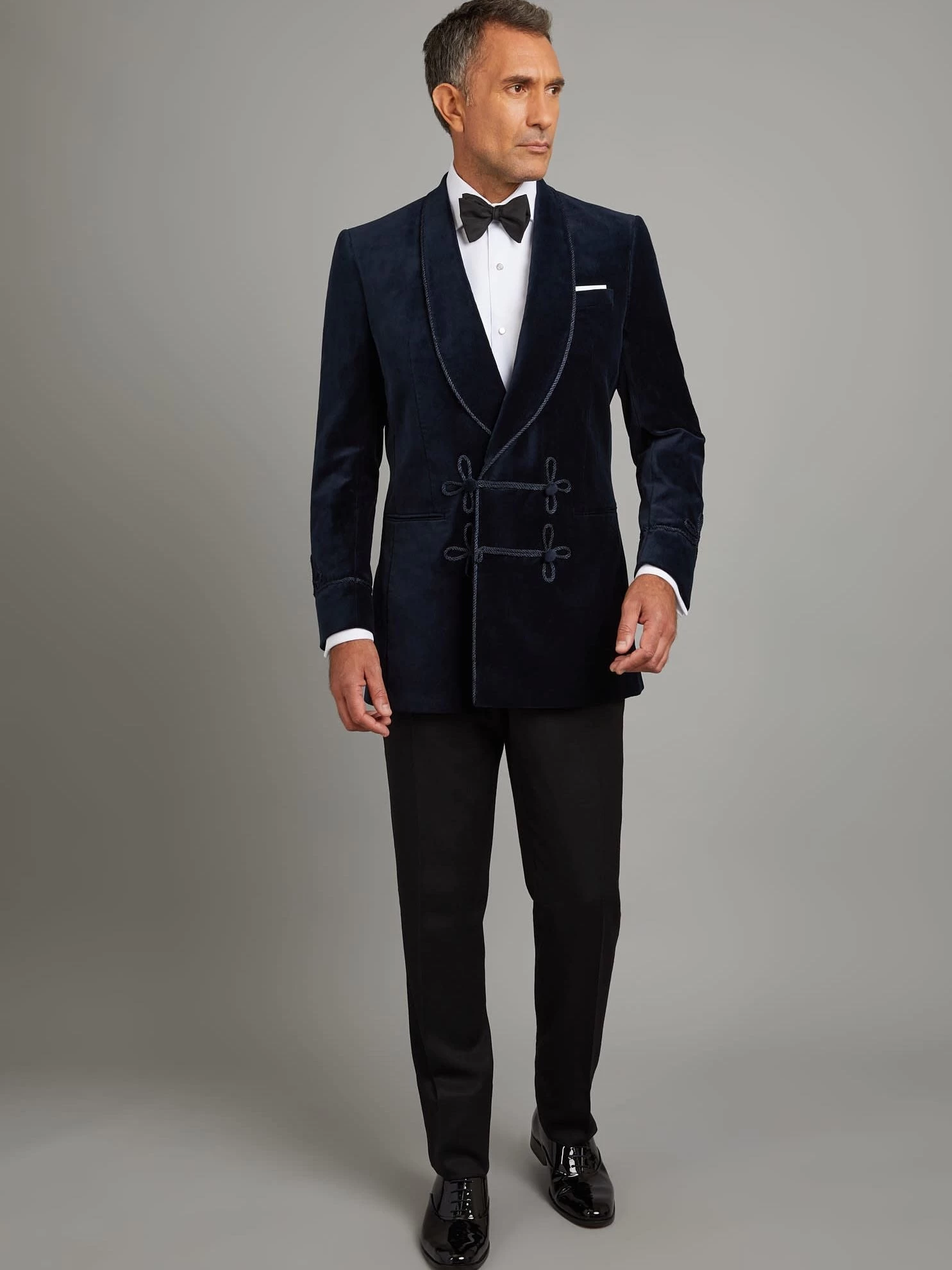 Caversham Smoking Jacket - Navy 3 Caversham Smoking Jacket - Navy