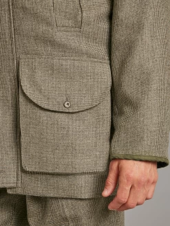 Field Coat - Nailhead Tweed - Cool Sage -Clothing store editedfieldcoat