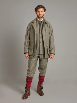 Field Coat - Nailhead Tweed - Cool Sage