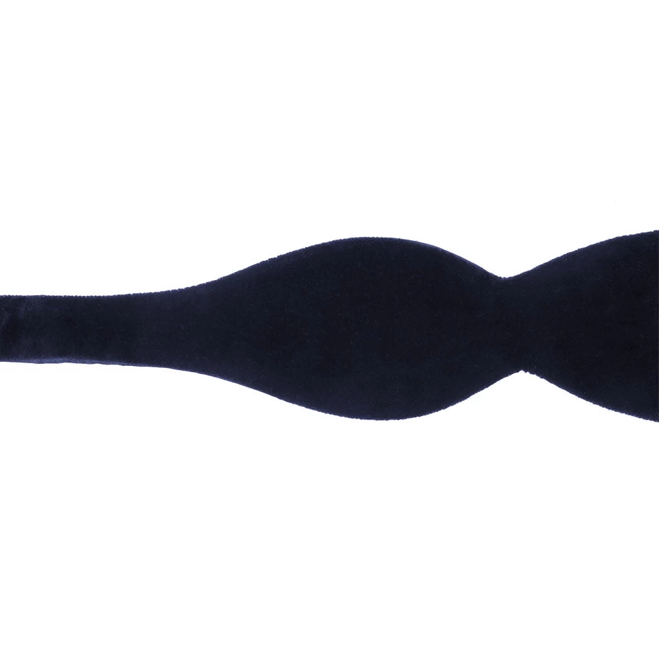 Velvet Bow Tie, Self Tie - Navy 6 Velvet Bow Tie, Self Tie - Navy - Image 4