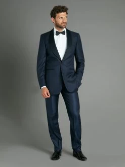 Luxury Whittaker Dinner Jacket - Navy Wool/Silk
