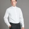 Mandarin Collar Cotton Shirt - White -Clothing store mandarin collar cotton shirt white 8b4698c4 c721 4ae2 851e 6f8eda50d469