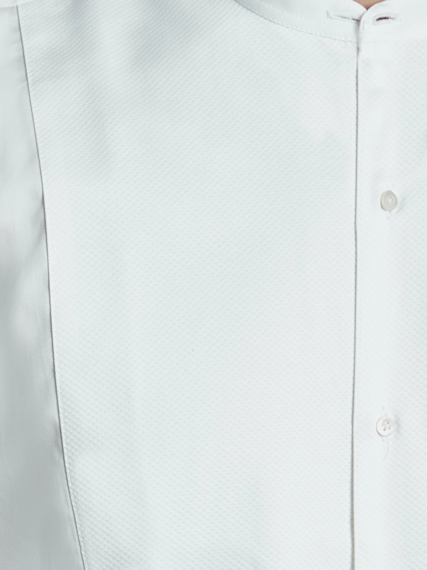 Marcella Dress Shirt, Collarless - White 5 Marcella Dress Shirt, Collarless - White - Image 3