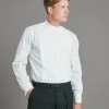 Marcella Dress Shirt, Collarless - White