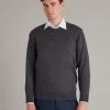 Merino Crew Neck Jumper - Charcoal