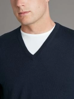 Merino V Neck Jumper - Dark Navy -Clothing store merino v neck jumper dark navy 3 f32a8425 6f65 4d7a 924c 8540d1d4de51