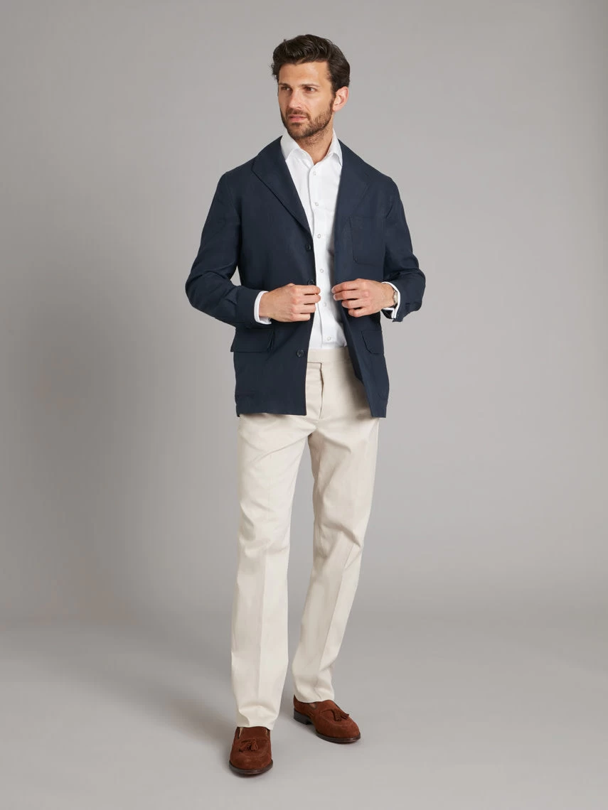 Teba Jacket - Navy Linen 3 Teba Jacket - Navy Linen