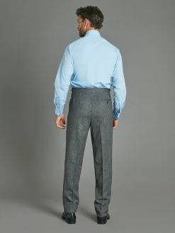 Pleated Morning Trousers - Flecked Mid Grey -Clothing store pleated morning trousers flecked mid grey 1 cb720f83 5faa 417d 8a00 10118c5d14d9