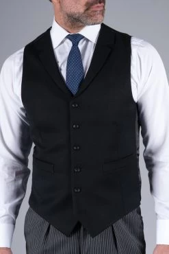 Single Breasted Morning Waistcoat - Black -Clothing store sb black4834 e3f543db e22f 47ab 919f 210a8289e173
