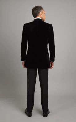 Carlyle Smoking Jacket - Black -Clothing store xx7agwnbivyd3dfoiu80